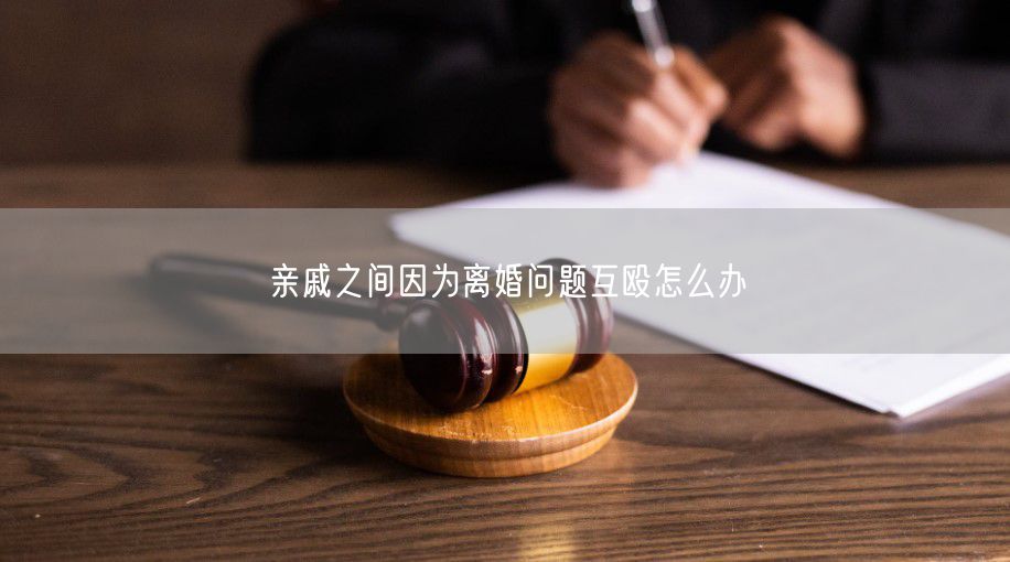 亲戚之间因为离婚问题互殴怎么办