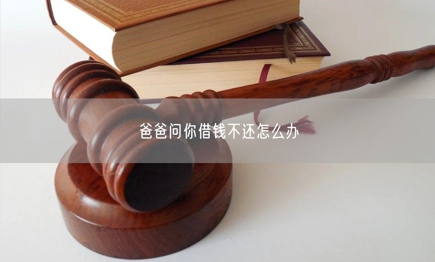 爸爸问你借钱不还怎么办